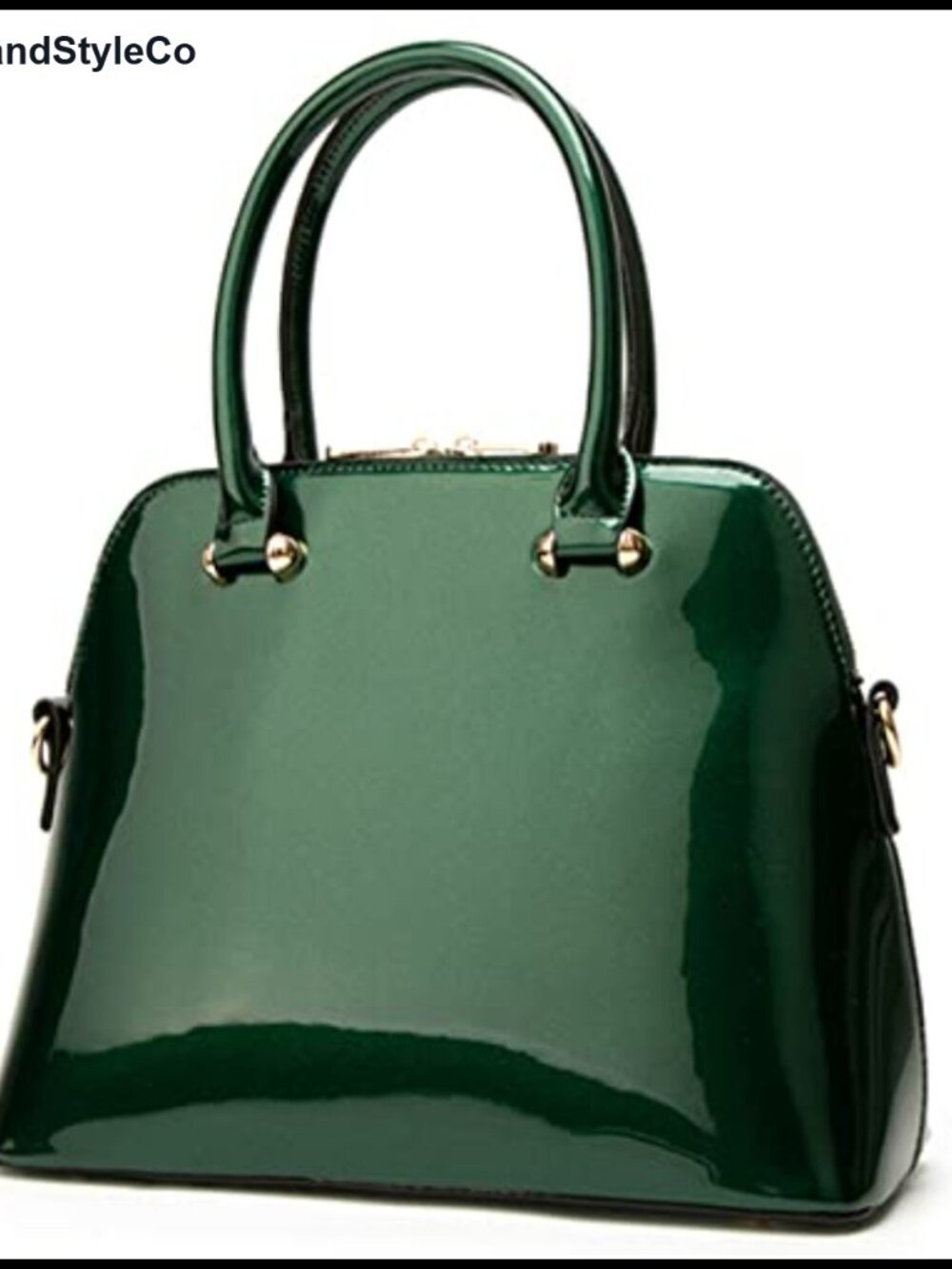 Glossy Patent PU Satchel Top Handle Shoulder Crossbody Bag Tote Purse